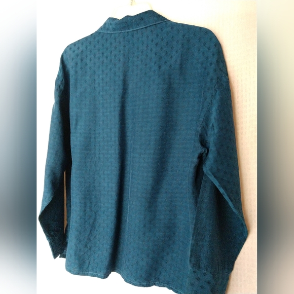 Basement USA Women's Shirt Long Sleeve Button Front Blue Size Medium, Chest 42" - Picture 4 of 4